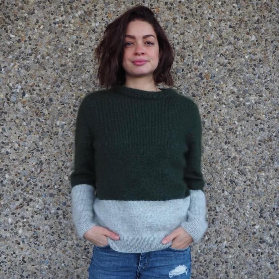 PetiteKnit Kontrastpullover - Strickanleitung