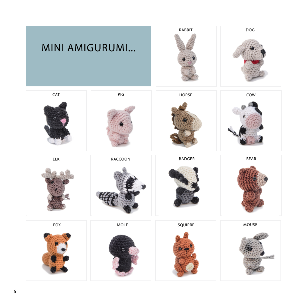 Mini Amigurumi Animals - Crochet Book