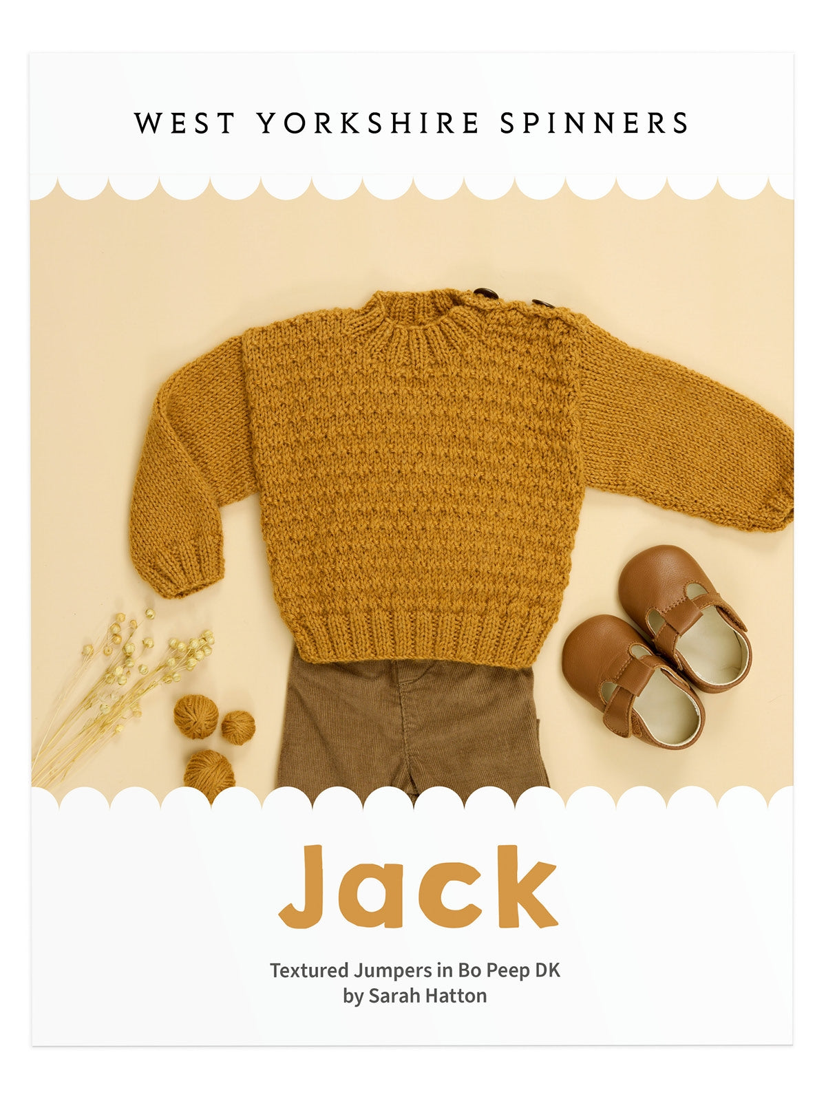 WYS Jack: Strukturierte Pullover in Bo Peep DK von Sarah Hatton – Strickset 