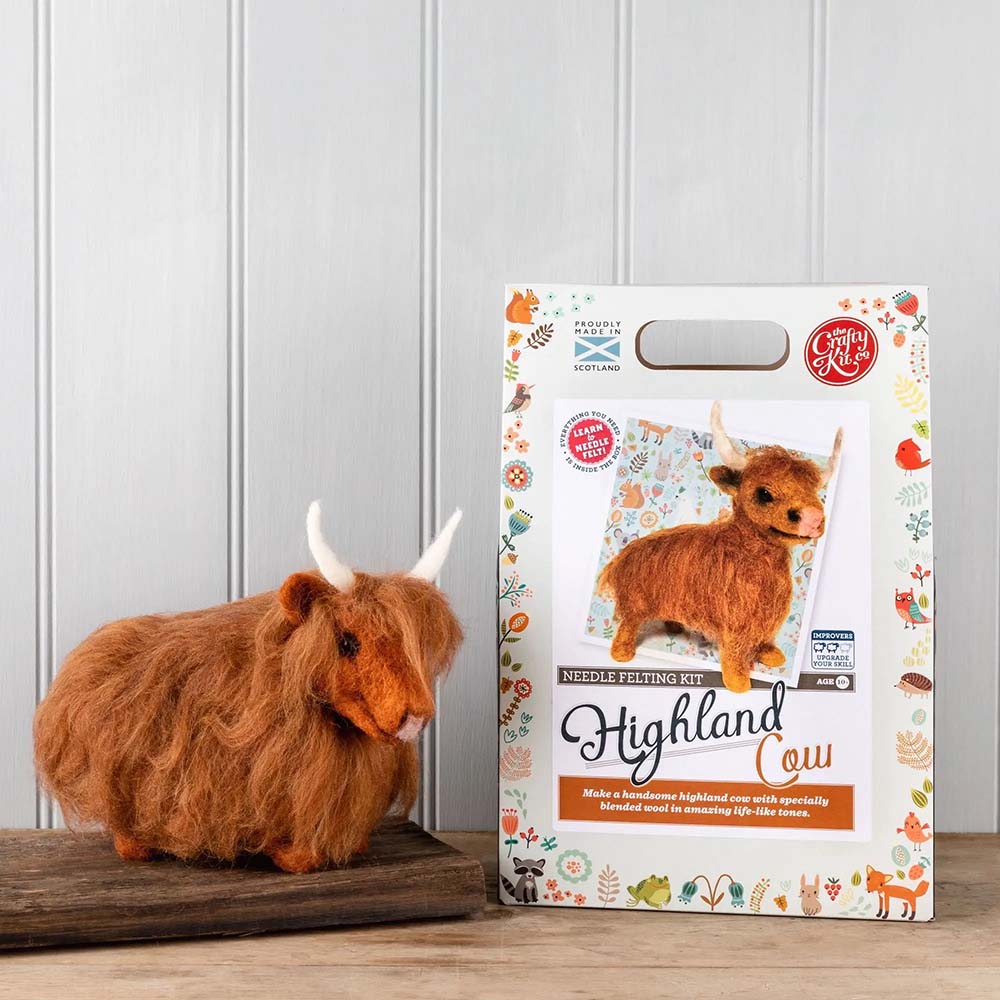 Highland Cow Needle Felting Craft Kit