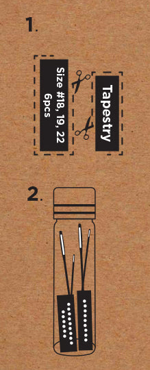 Hemline Gold Gobelinnadeln – Größen 18–22 (6er-Pack)