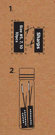 Hemline Gold Premium Sharps Hand Sewing Needles Size 5-10 (pack of 10)