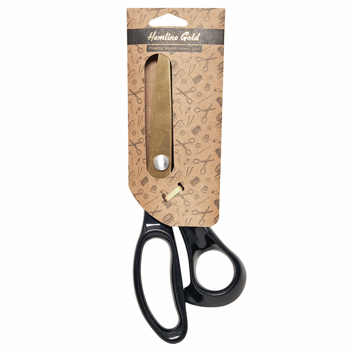 Hemline Gold Pinking Shears: 23.5cm