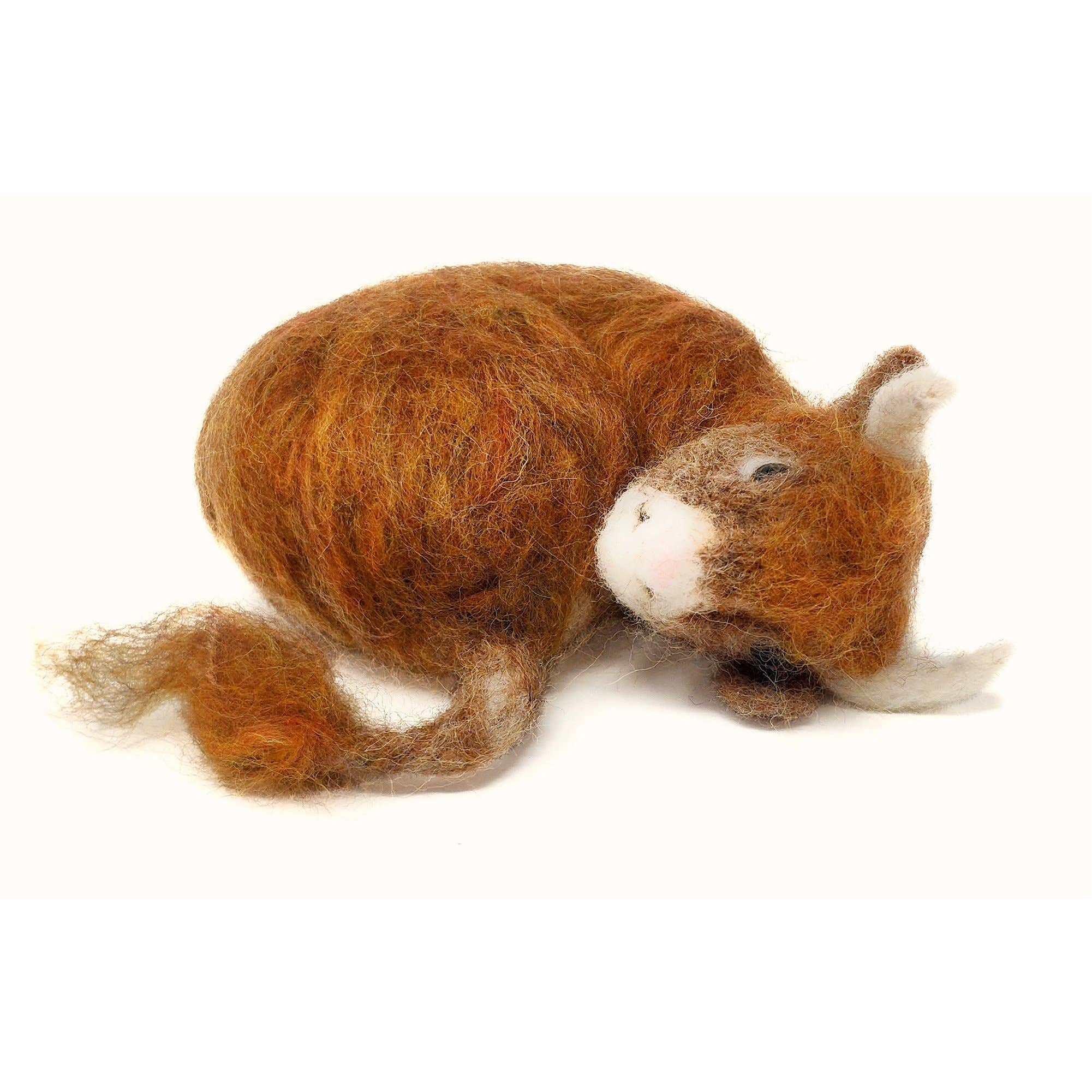 Sleepy Highland Calf Needle Felting Craft Kit