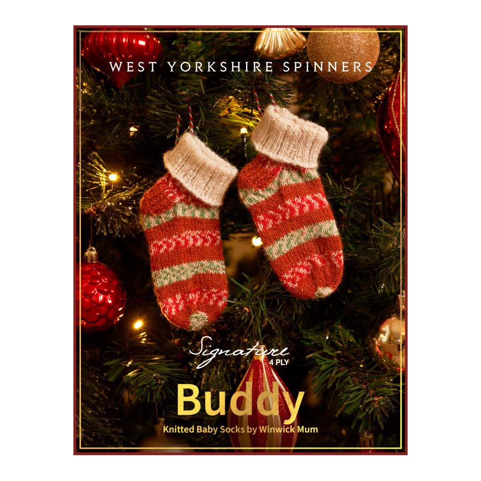 WYS Buddy – Strickmuster für Weihnachtssocken für Babys (PDF-Download)