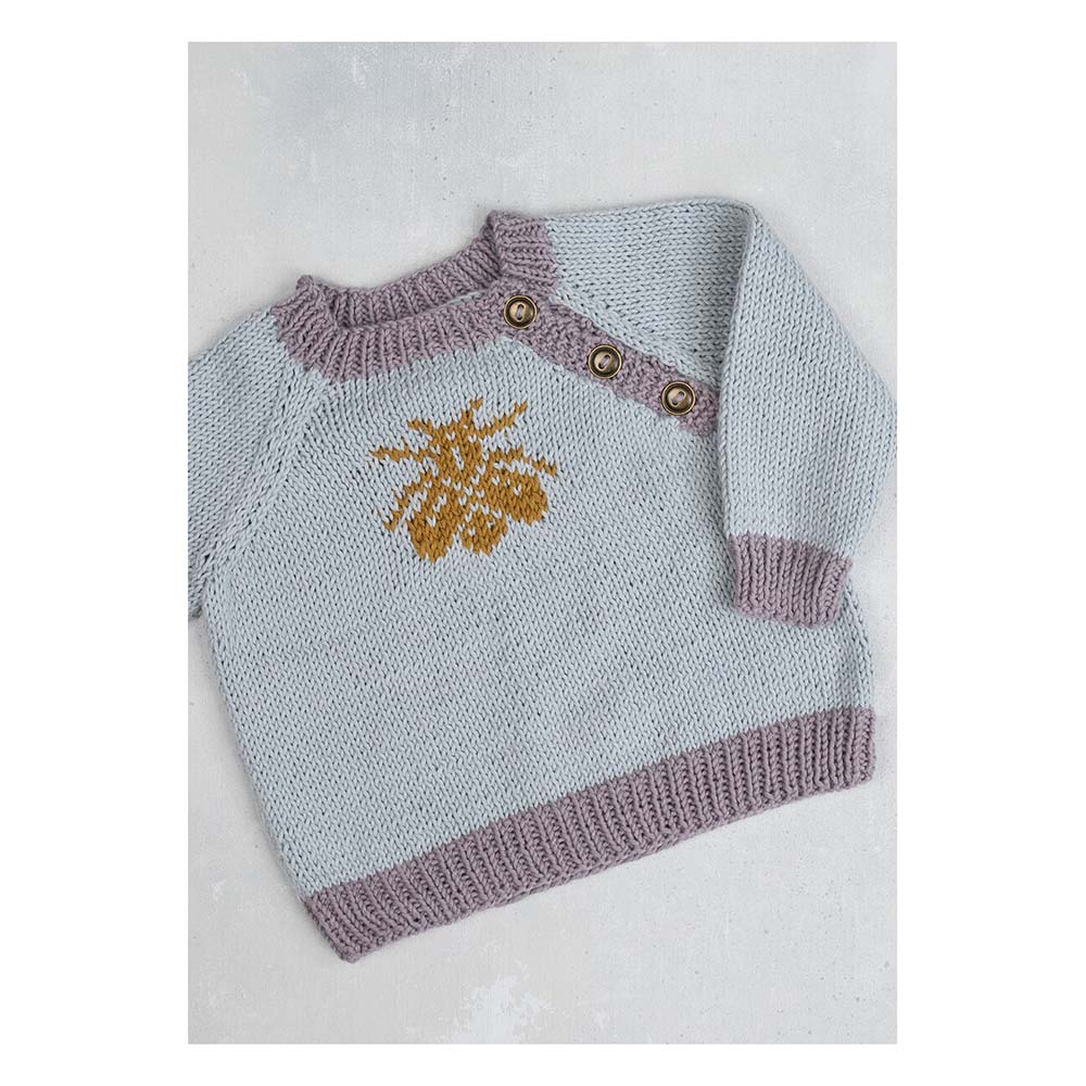 Busy Bee Baby Sweater - Knitting Pattern (PDF download)