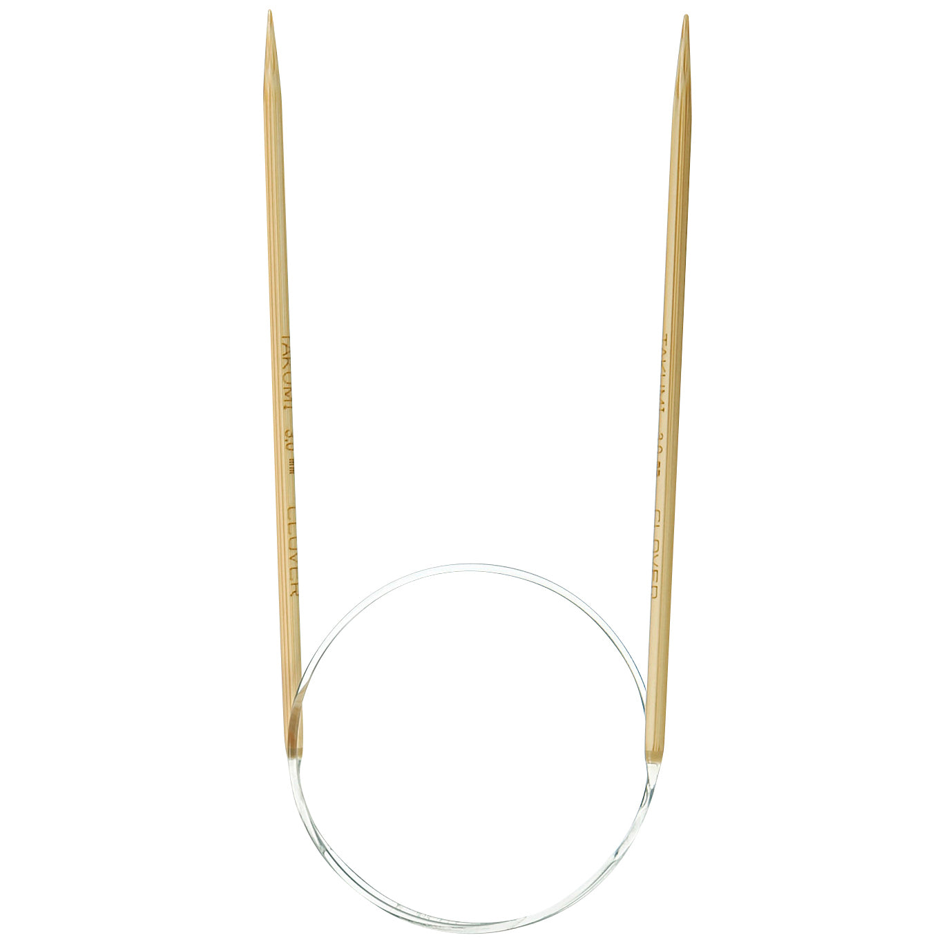 Clover Fixed Circular Knitting Needles - Takumi Bamboo - 40cm