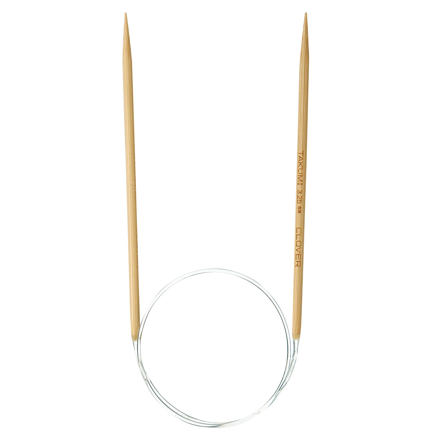 Clover Fixed Circular Knitting Needles - Takumi Bamboo - 40cm