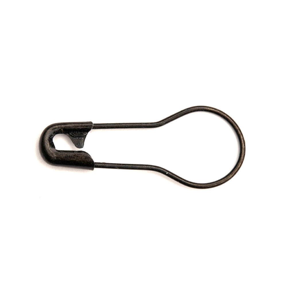 Hemline Bulb Safety Pins, 23mm, Black (pack of 50)