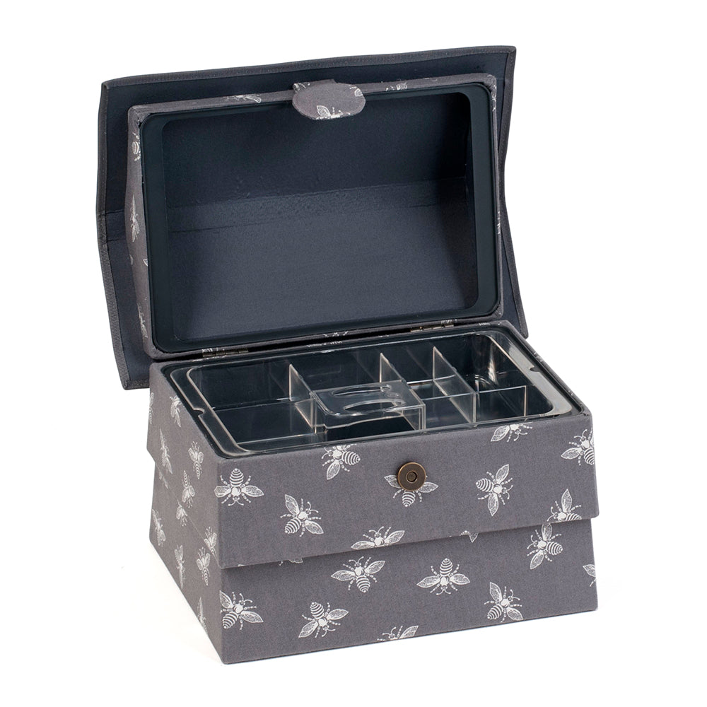 Grey Bee Hive Sewing Box