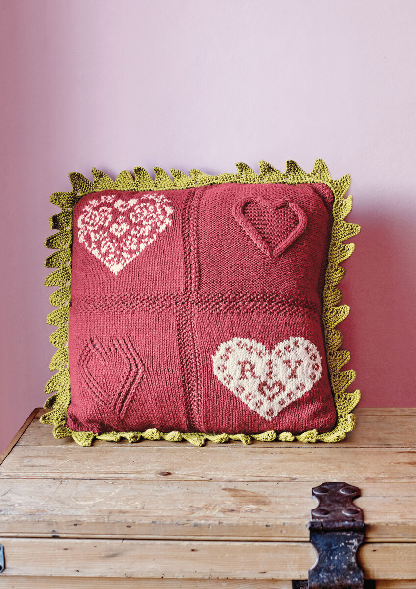 Mit Liebe gestrickte Kissen und Überwürfe KAL (PDF-Download)