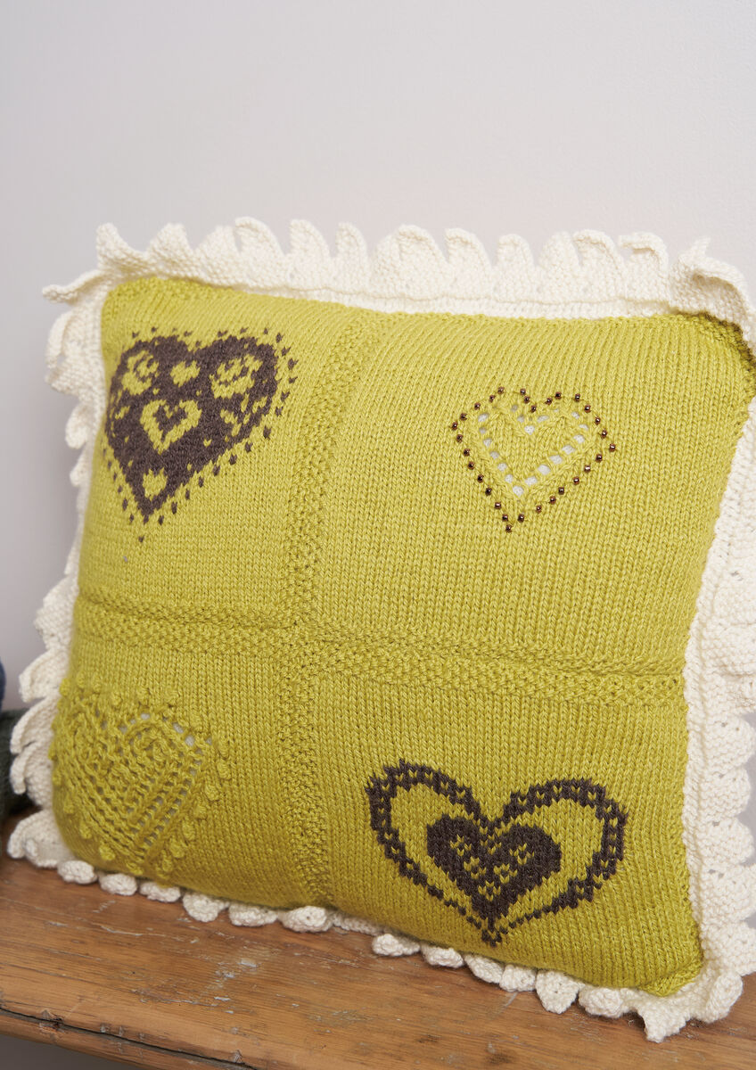 Mit Liebe gestrickte Kissen und Überwürfe KAL (PDF-Download)