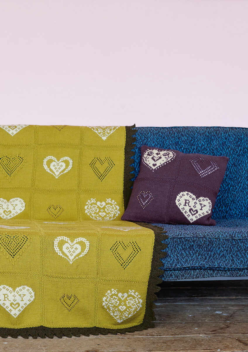 Mit Liebe gestrickte Kissen und Überwürfe KAL (PDF-Download)