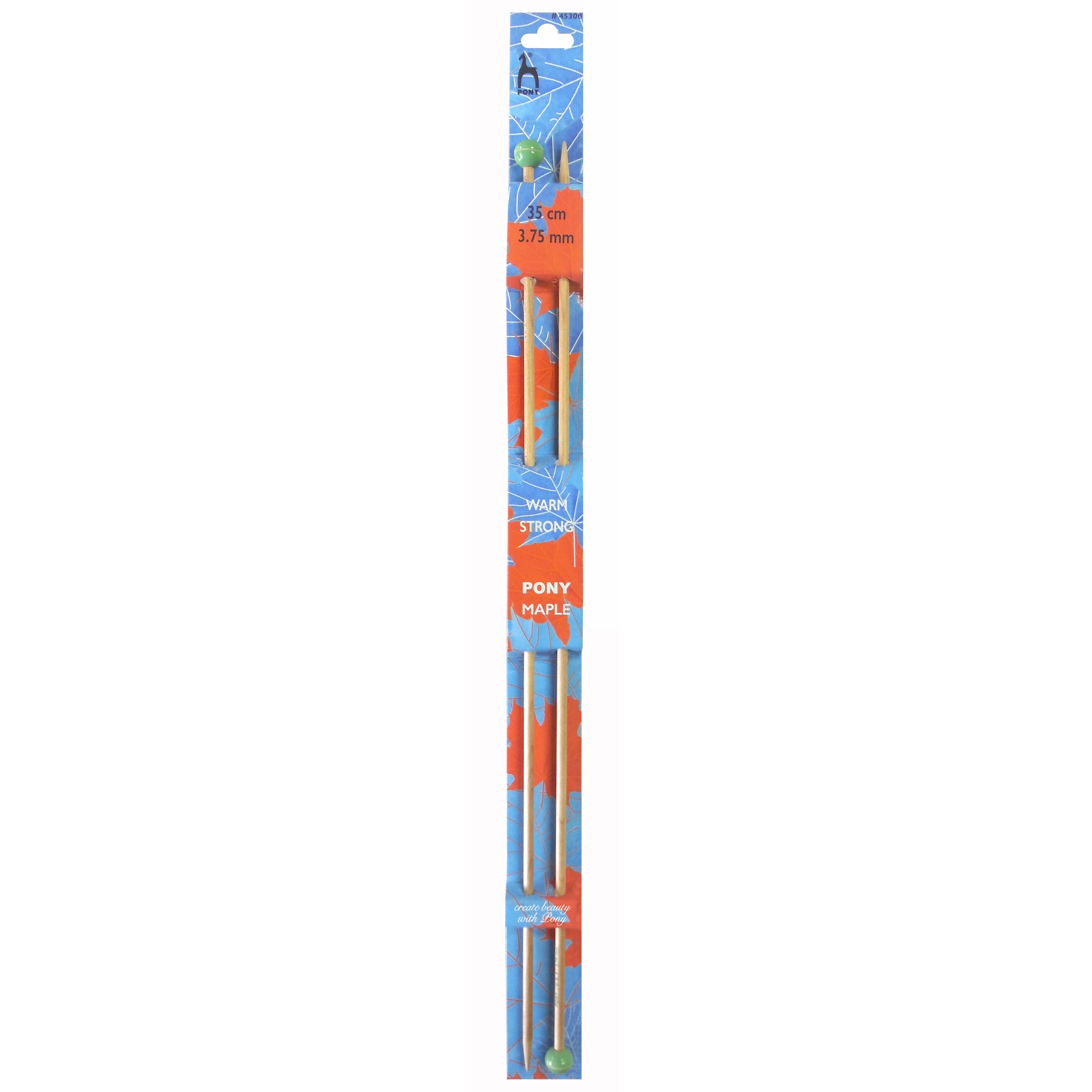 Pony Single Point Knitting Needles - Maple - 35cm