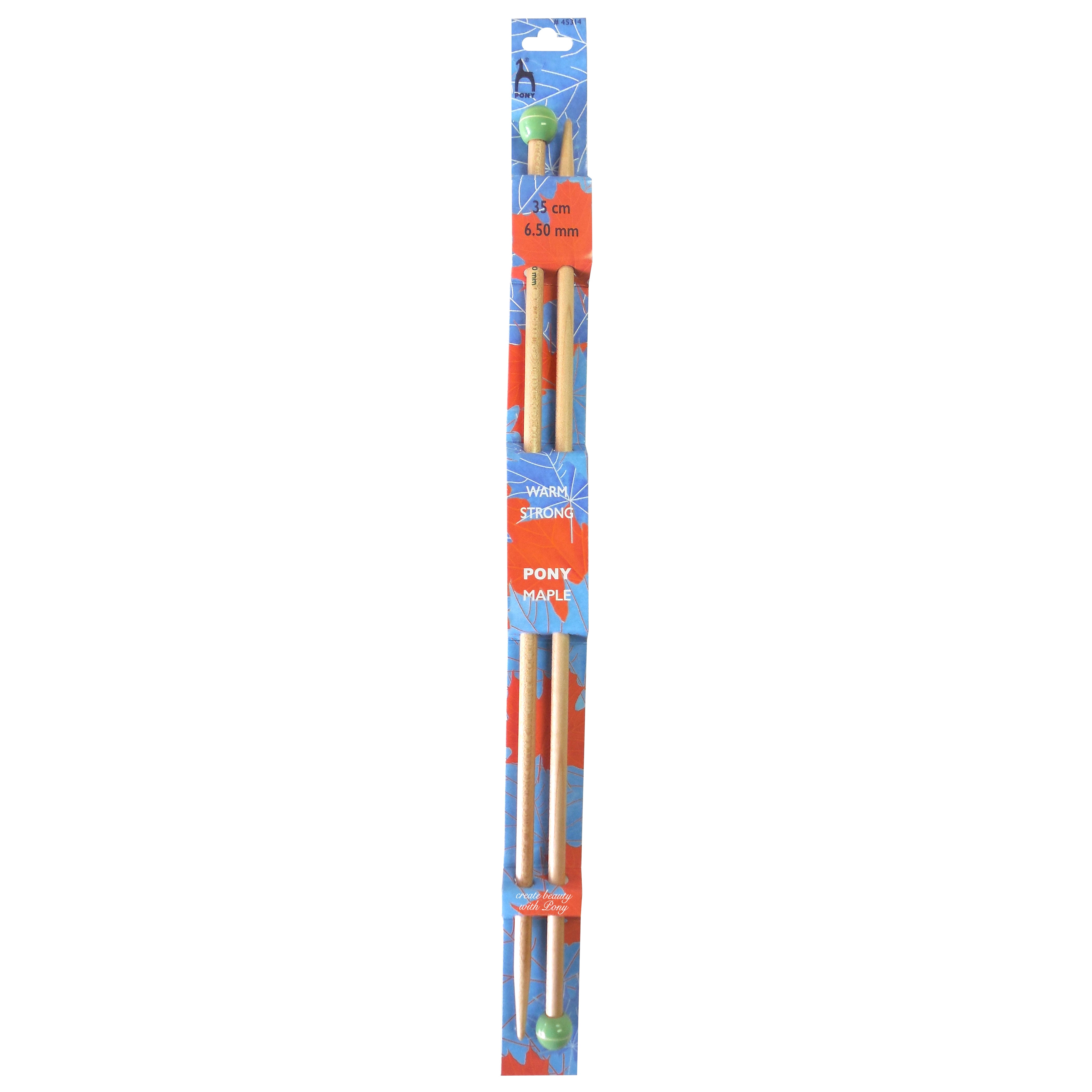 Pony Single Point Knitting Needles - Maple - 35cm