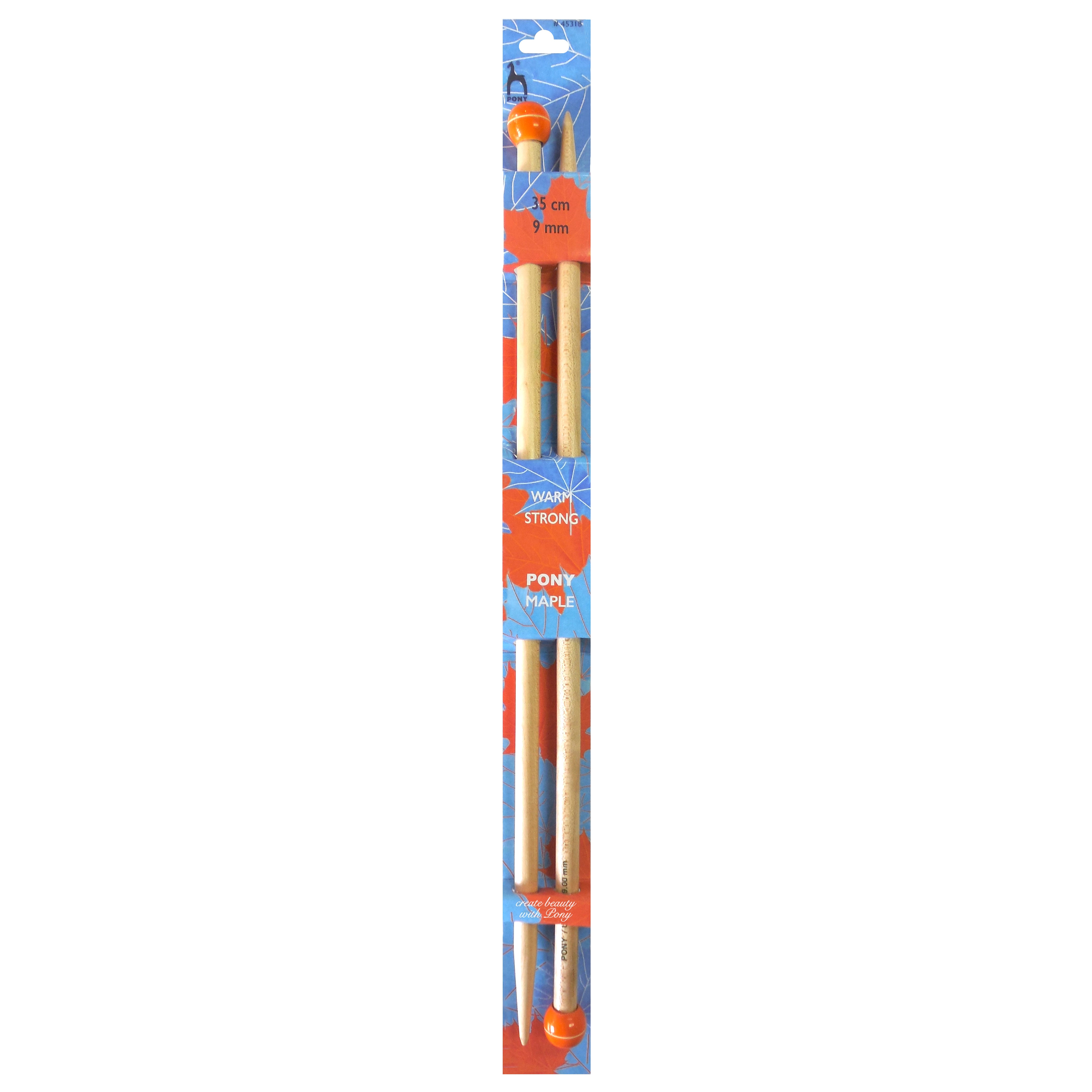 Pony Single Point Knitting Needles - Maple - 35cm