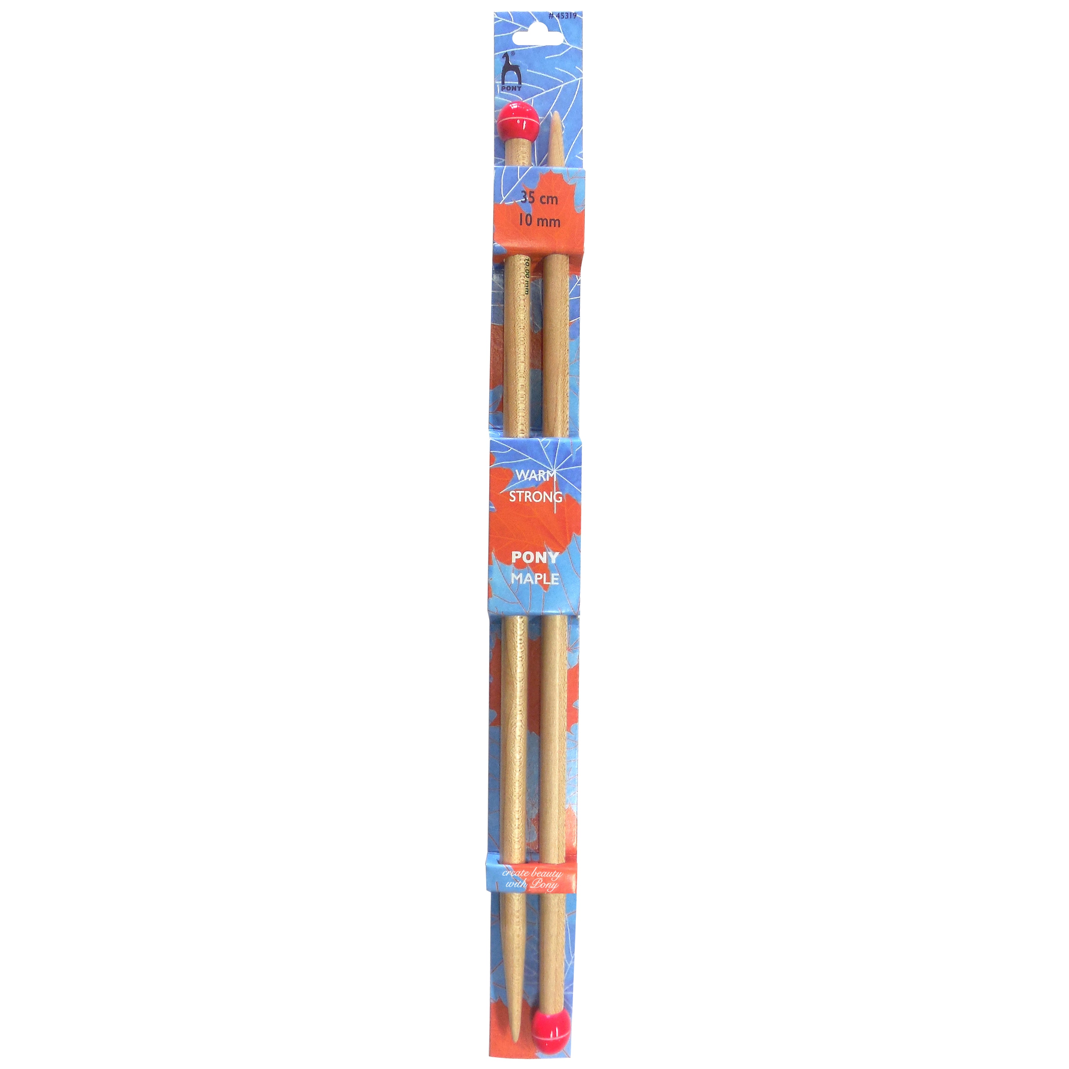 Pony Single Point Knitting Needles - Maple - 35cm