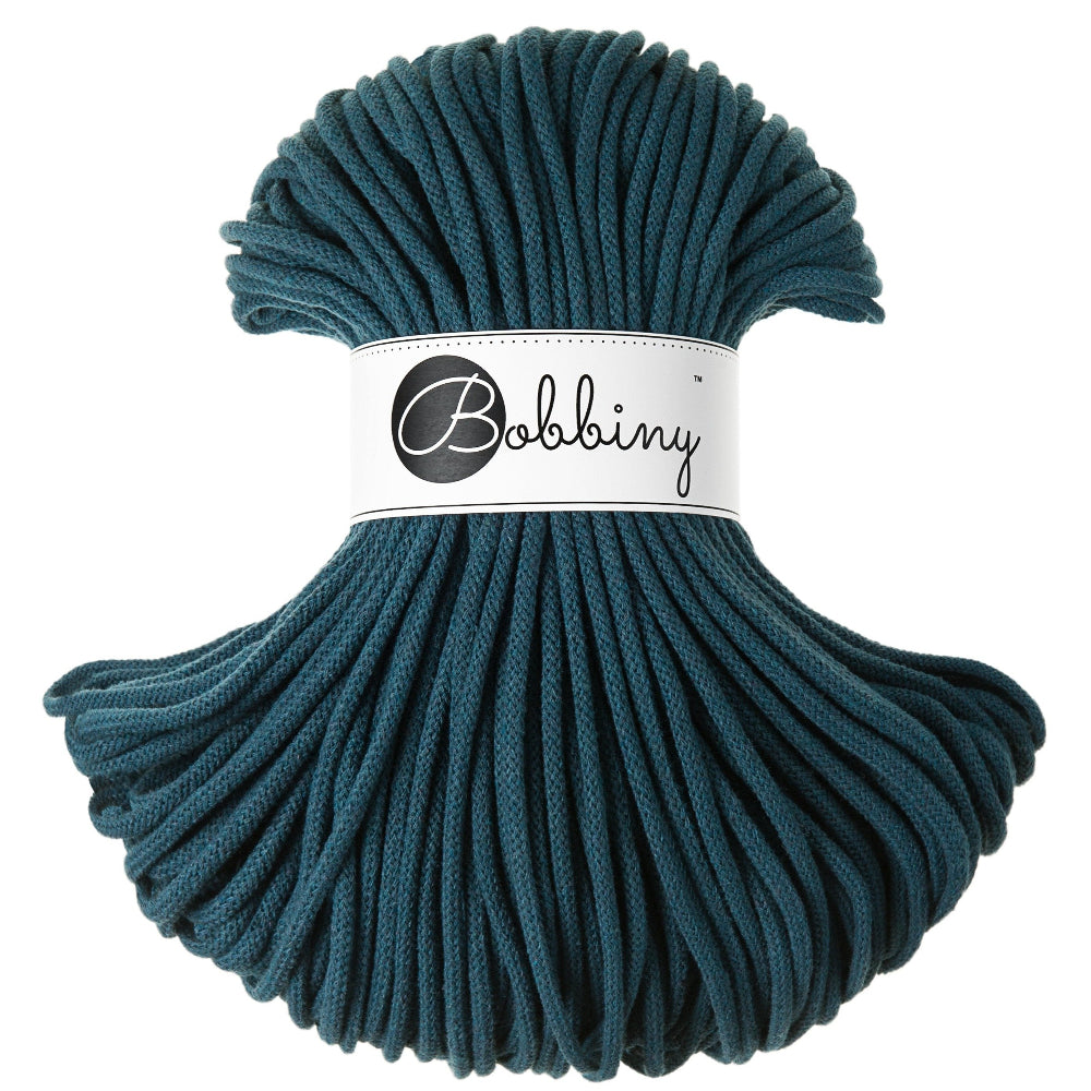 Bobbiny 5mm Permium Braided Cord in Peacock Blue