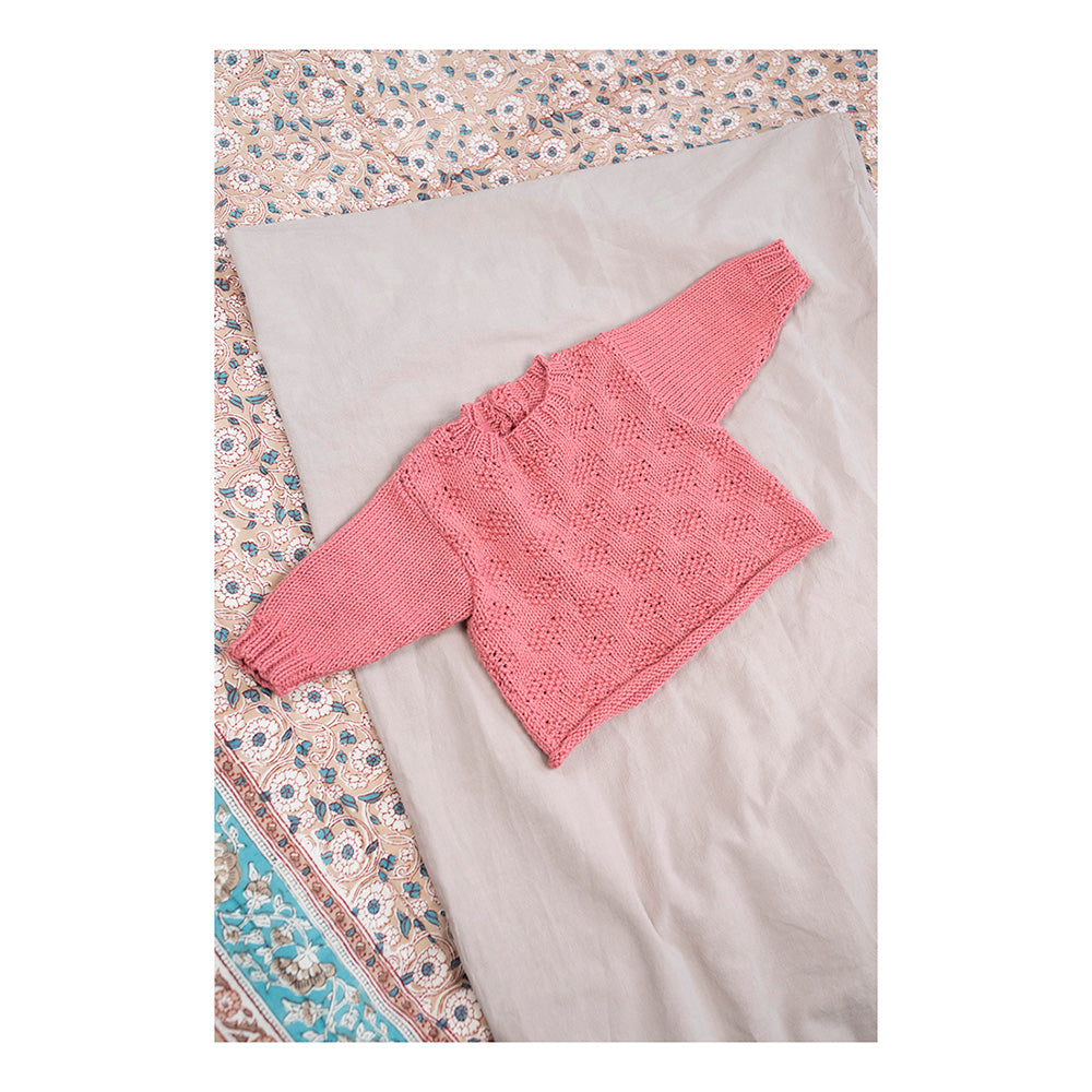 Babypullover mit Sonnenflecken – Strickmuster (PDF-Download) 