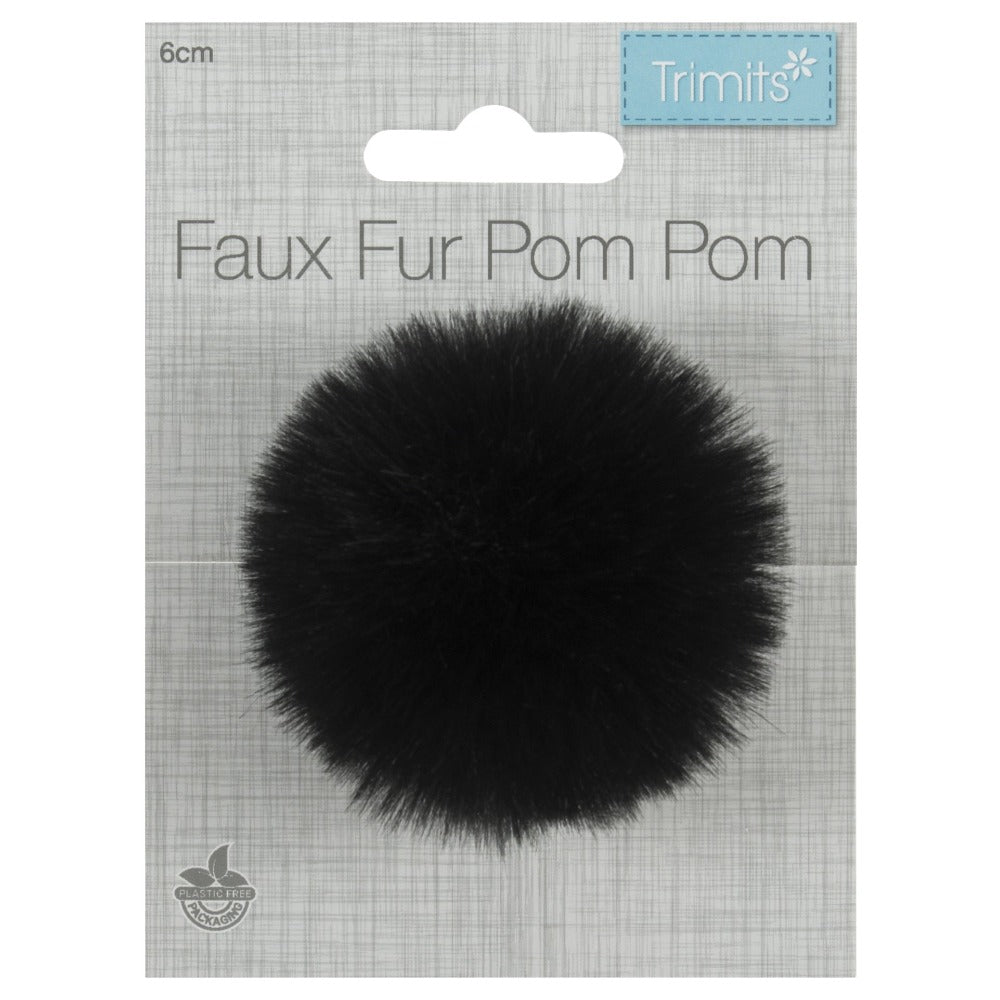 Trimits Kunstpelz-Pompon, 6 cm