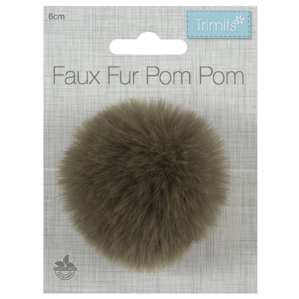 Trimits Faux Fur Pom Pom 6cm