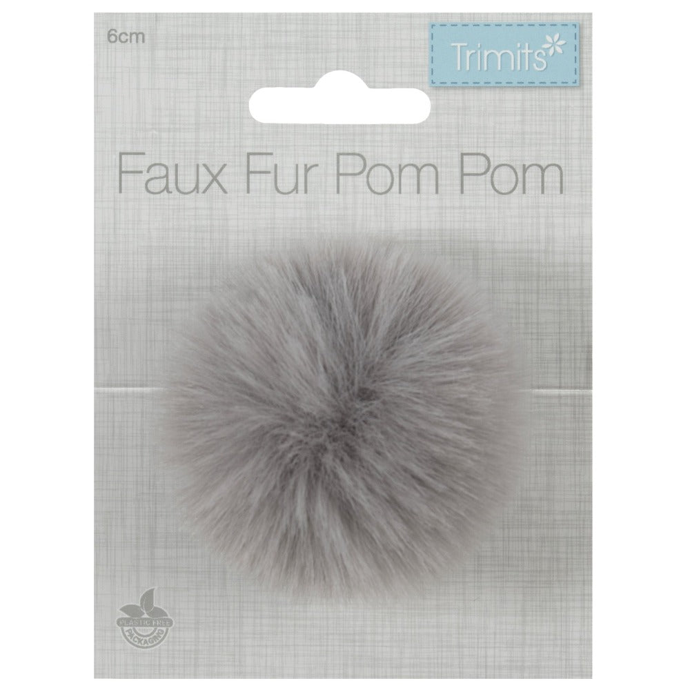 Trimits Faux Fur Pom Pom 6cm