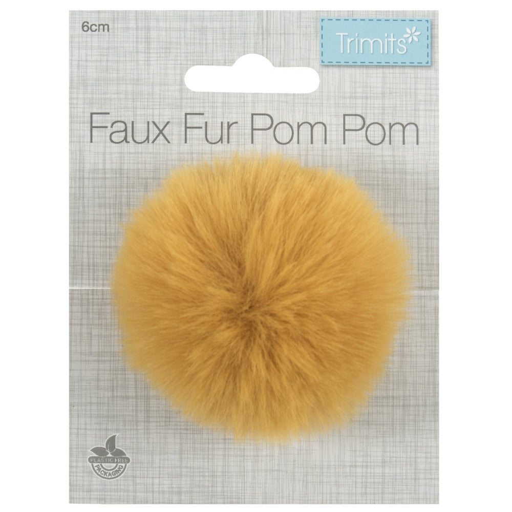 Trimits Faux Fur Pom Pom 6cm