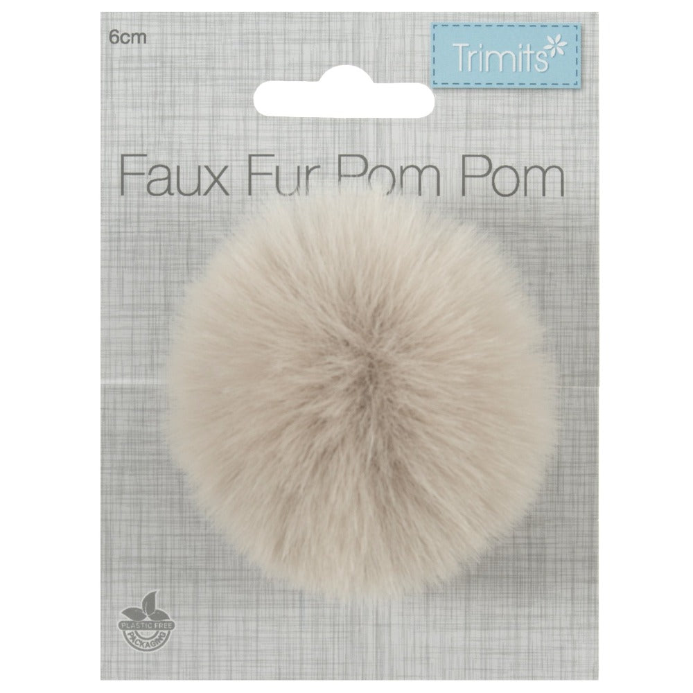 Trimits Faux Fur Pom Pom 6cm