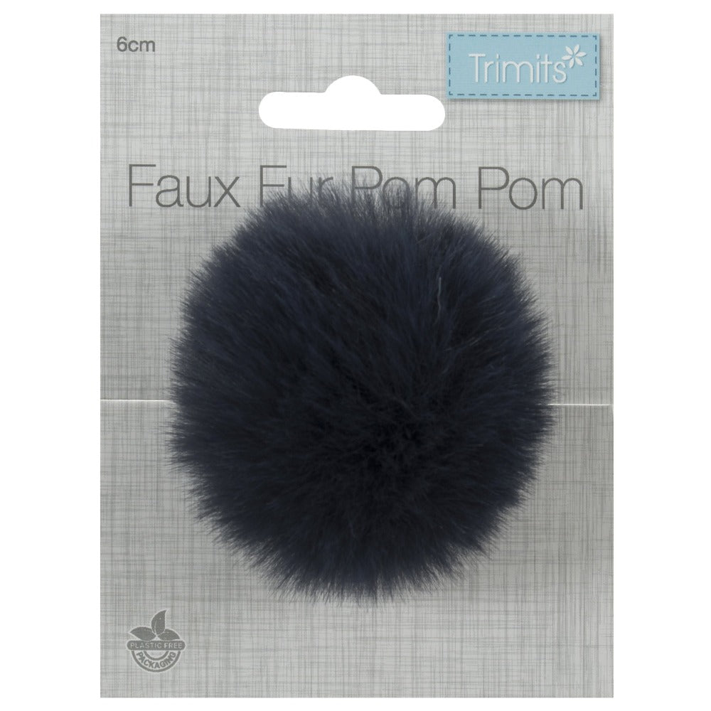 Trimits Faux Fur Pom Pom 6cm