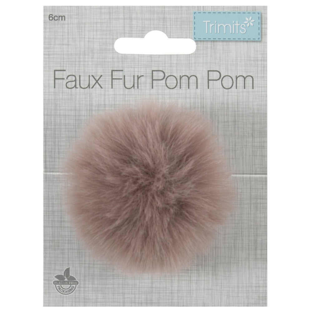 Trimits Faux Fur Pom Pom 6cm