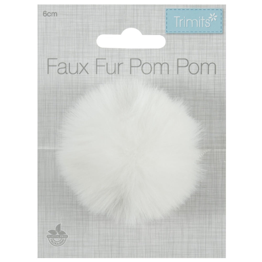 Trimits Faux Fur Pom Pom 6cm