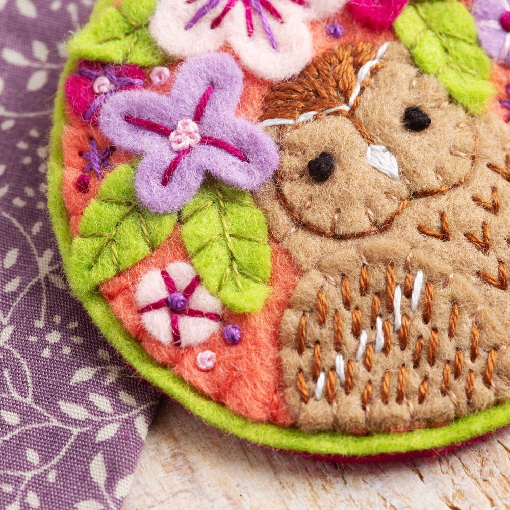 Tawny Owl Felt Craft Brooch Kit