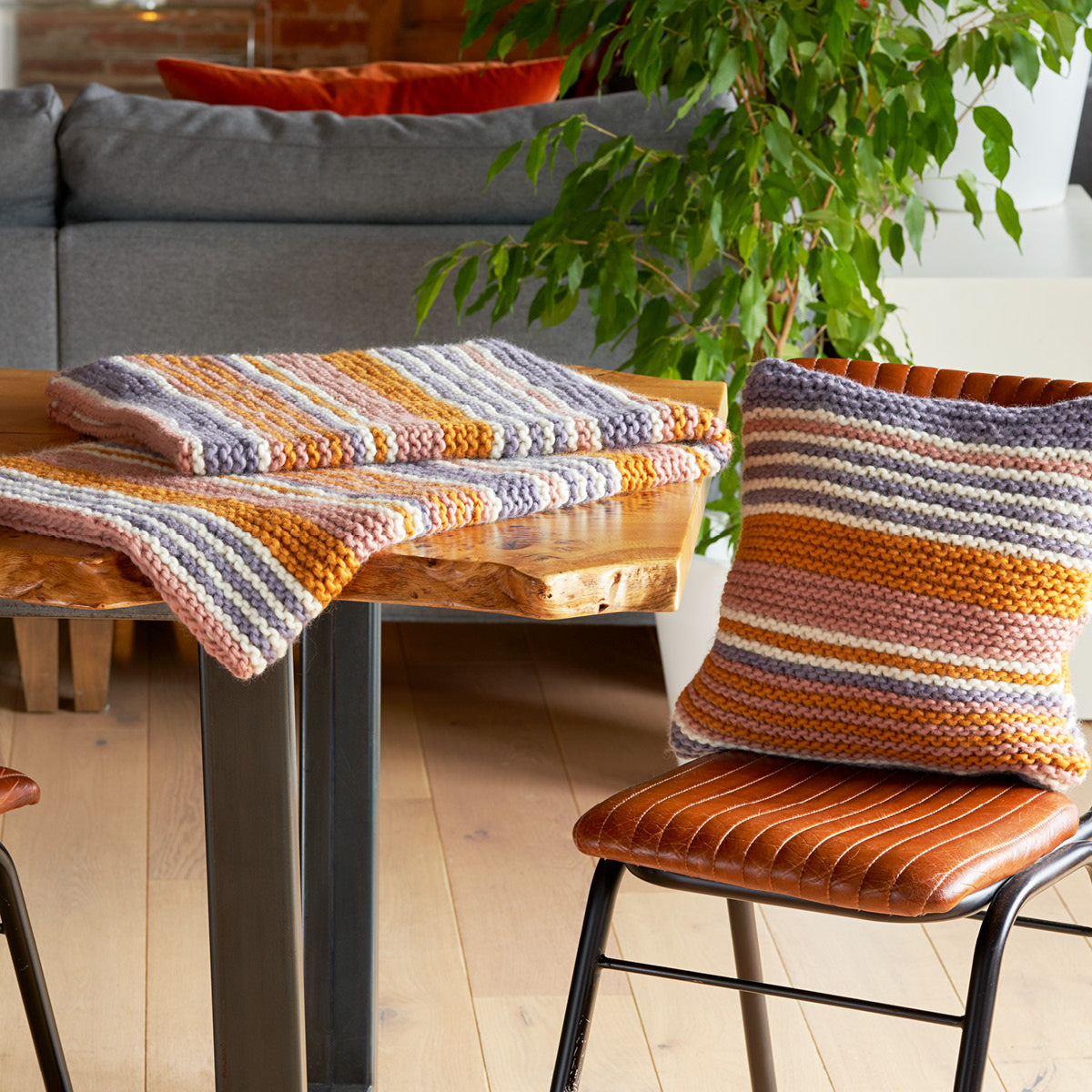 Zuma Blanket and Cushion Knitting Pattern (PDF Download)