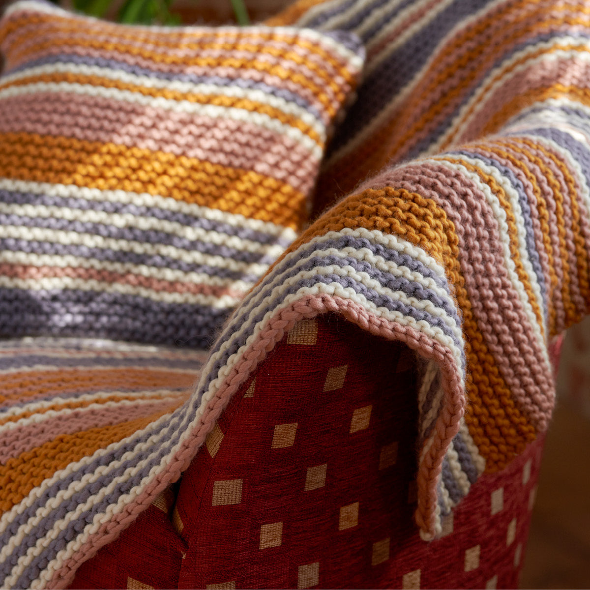 Zuma Blanket and Cushion Knitting Pattern (PDF Download)