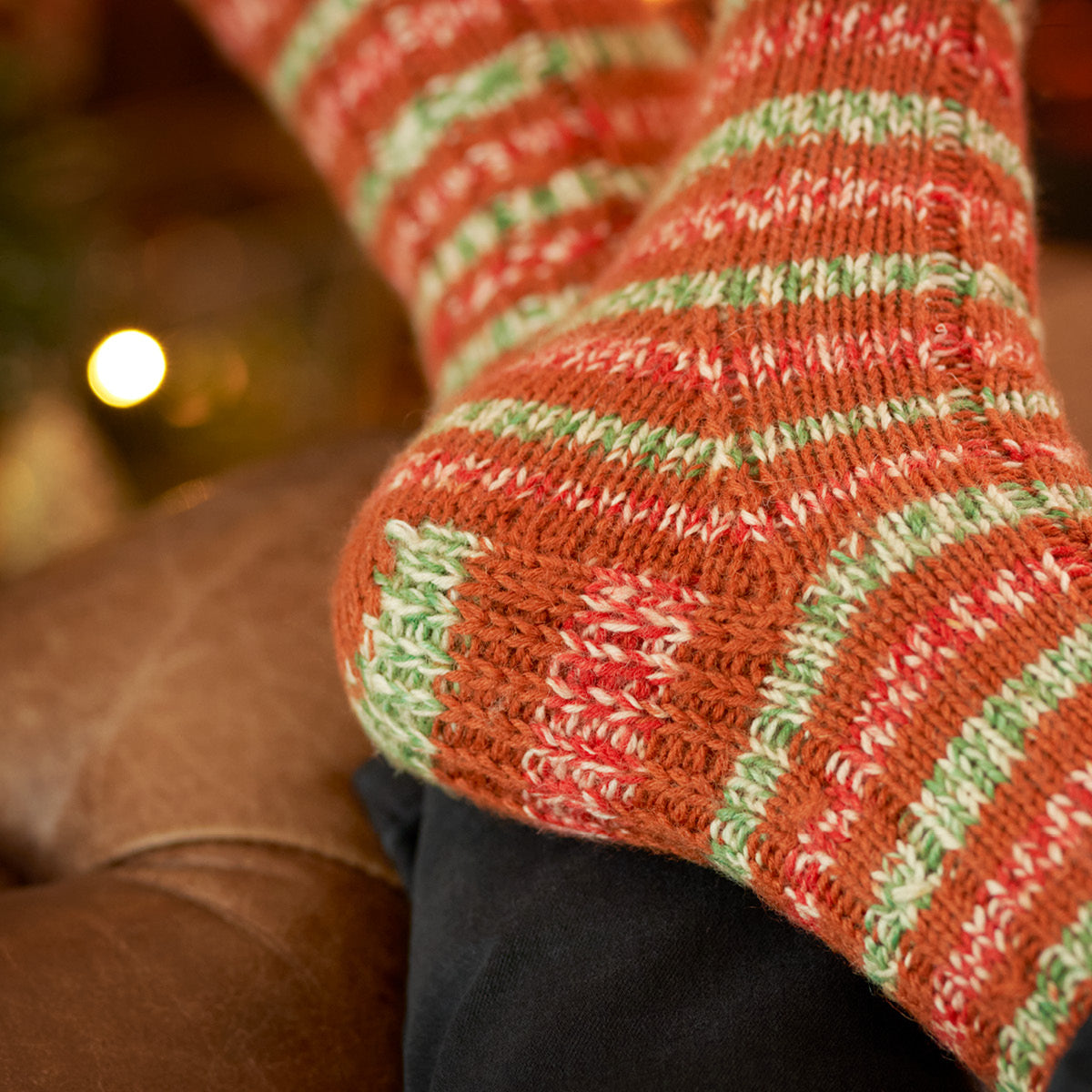 WYS Hansel - Mock Cable Knitted Christmas Sock Pattern (PDF Download)