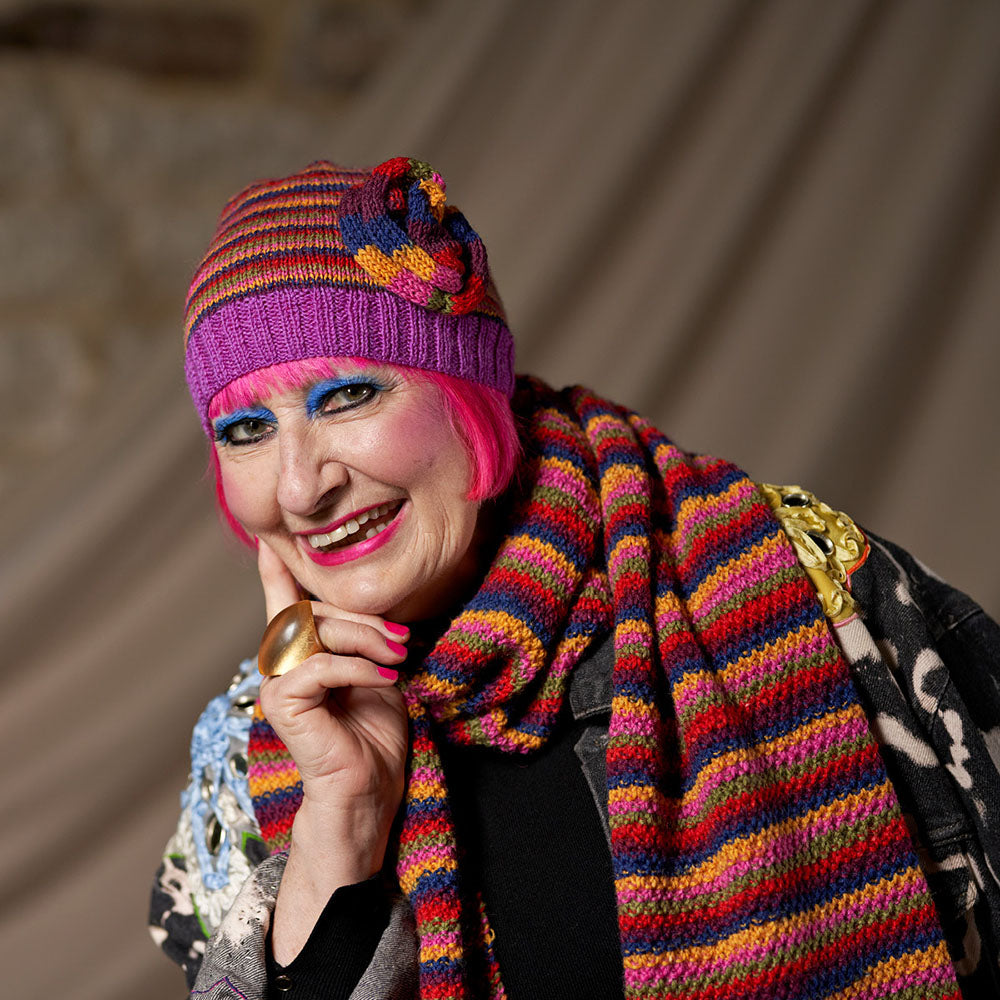 Hayley Strick- und Häkelmützen von Zandra Rhodes (herunterladbares PDF) 