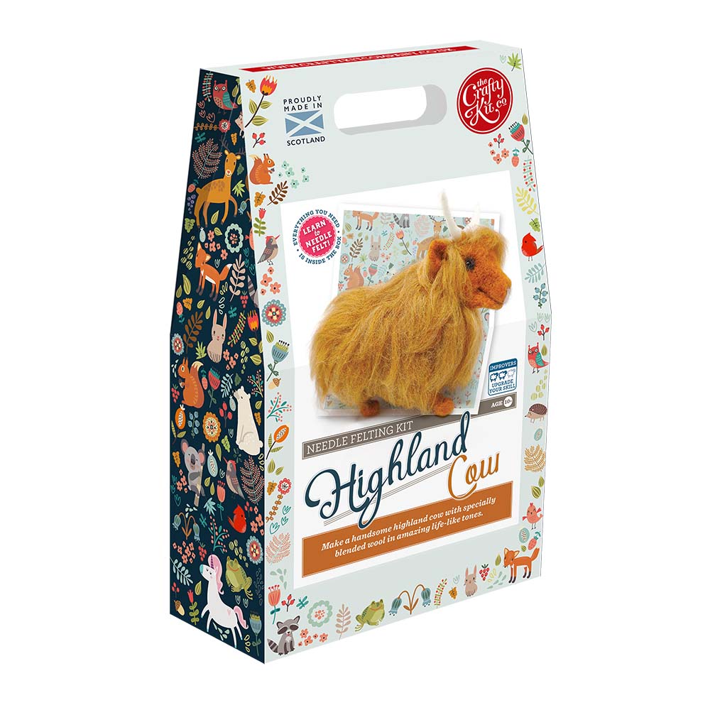 Highland Cow Needle Felting Craft Kit