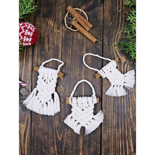 Macramé Mini Christmas Decorations (downloadable PDF)