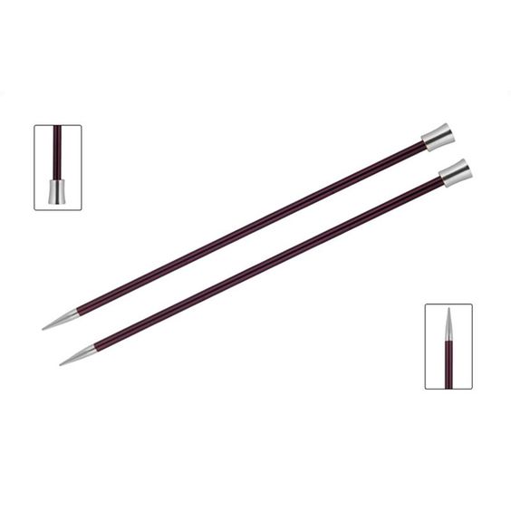 KnitPro Single Pointed Knitting Needles - Zing - 30cm