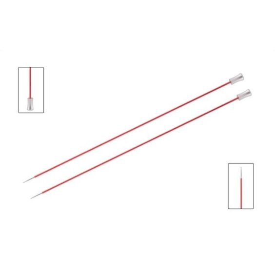 KnitPro Single Pointed Knitting Needles - Zing - 30cm