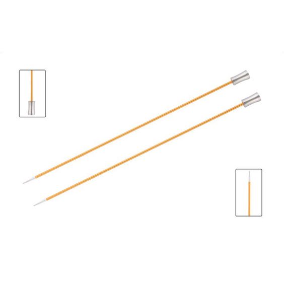 KnitPro Single Pointed Knitting Needles - Zing - 30cm