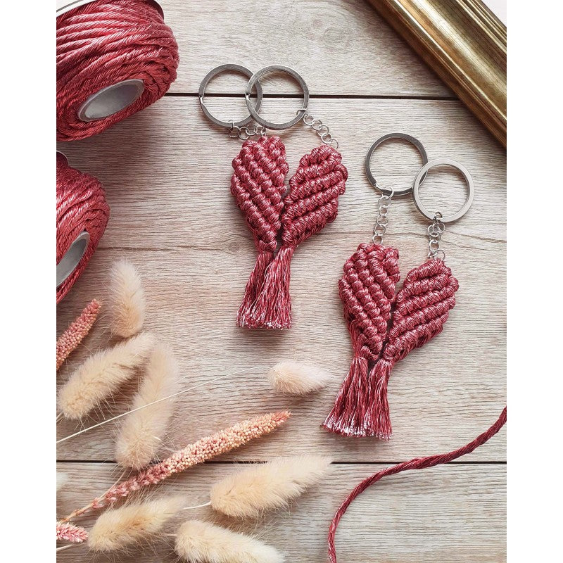 Macramé Valentine's Keychain (PDF download)